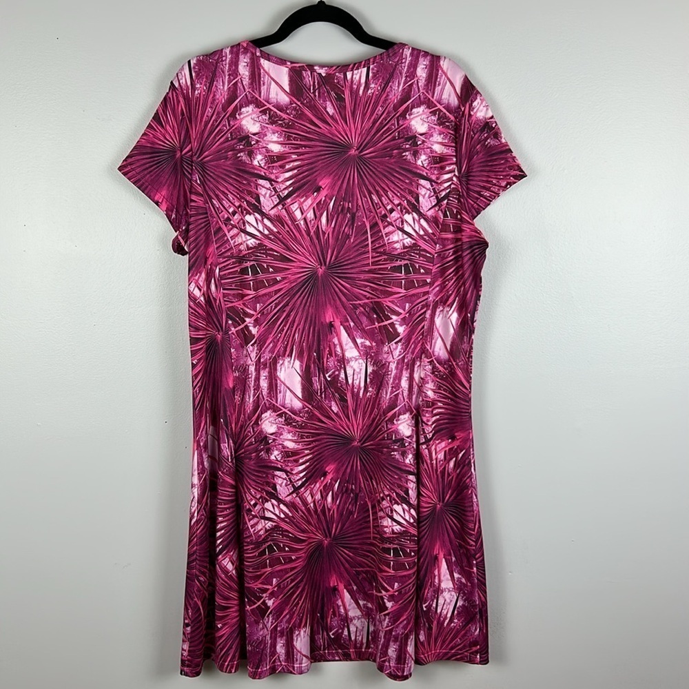 Reel Legends Tropical Performance Keep It Cool Short Sleeve Dress XL Pink - Picture 11 of 11